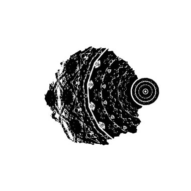 Yuvarlak kabile süsü, vektör illüstrasyon tasarımı