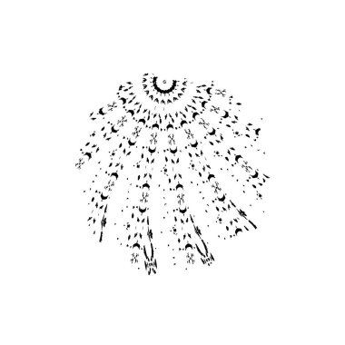 Yuvarlak kabile süsü, vektör illüstrasyon tasarımı