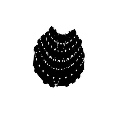 grunge noktası, beyaz arkaplanda soyut tasarım ögesi, vektör illüstrasyonu