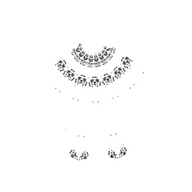 soyut grunge fırça darbesi siyah beyaz