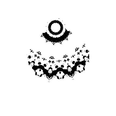 soyut grunge fırça darbesi siyah beyaz