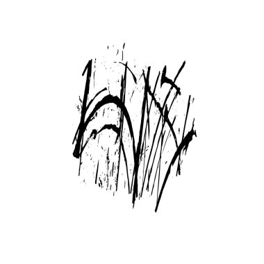 soyut grunge fırça darbesi siyah beyaz