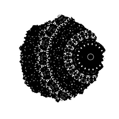 beyaz arkaplanda grunge siyah mürekkep darbesi