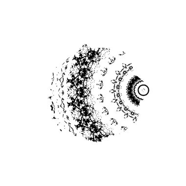 beyaz arkaplanda grunge siyah mürekkep darbesi