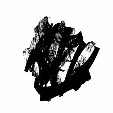 Siyah mürekkep lekesi beyaz arkaplanda izole edildi