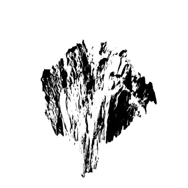 beyaz arkaplanda grunge siyah mürekkep darbesi