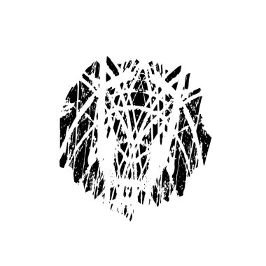 soyut grunge fırça darbesi çizimi