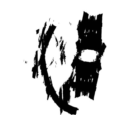 soyut grunge fırça darbesi çizimi