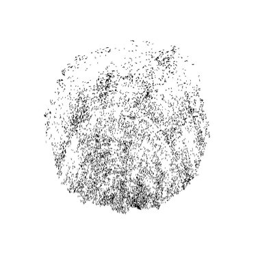 Beyaz arkaplanda soyut siyah el boyalı element