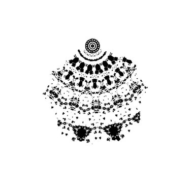 soyut grunge fırça darbesi çizimi