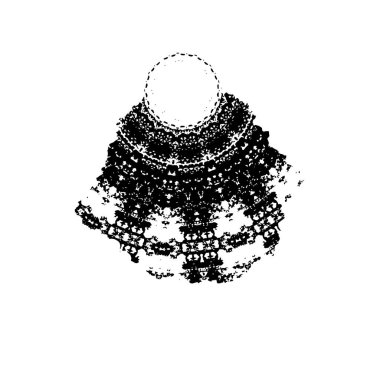 soyut grunge fırça darbesi çizimi