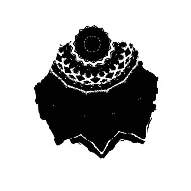 soyut grunge fırça darbesi çizimi