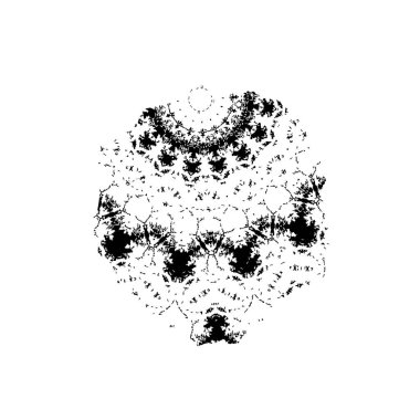 Beyaz arkaplanda soyut siyah renk fırça darbesi