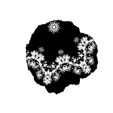 Basit düz stil izole vektör illüstrasyonunda yılbaşı kar tanesi simgesi