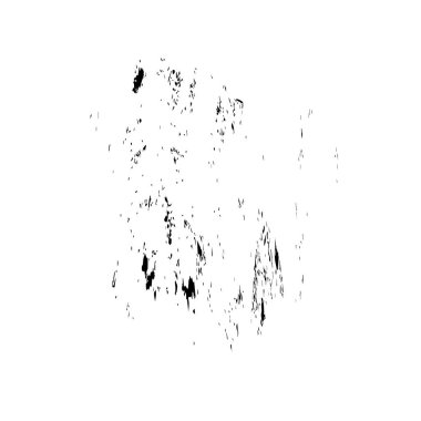 Beyaz arkaplanda soyut siyah renk fırça darbesi