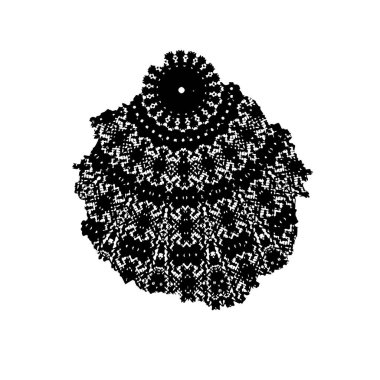 Beyaz arkaplanda soyut siyah renk fırça darbesi