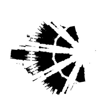 Beyaz arkaplanda soyut siyah renk fırça darbesi