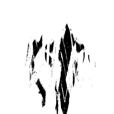 Beyaz arkaplanda soyut siyah renk fırça darbesi