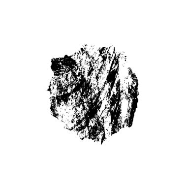 Beyaz arkaplanda soyut siyah renk fırça darbesi