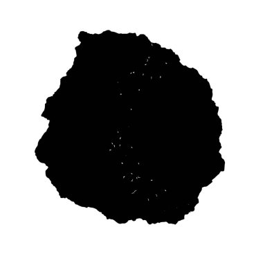 Beyaz arkaplanda soyut siyah renk fırça darbesi