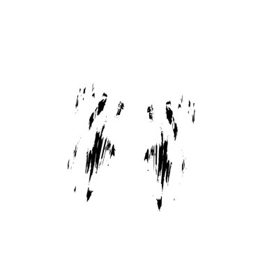 Beyaz arkaplanda soyut siyah renk fırça darbesi