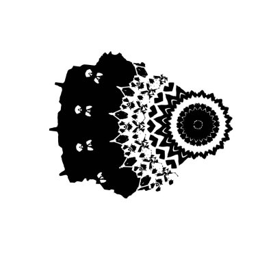 Beyaz arkaplanda soyut siyah renk fırça darbesi