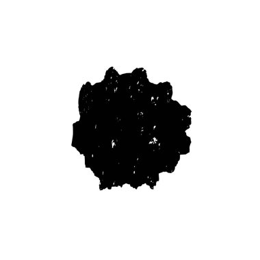 Beyaz arkaplanda soyut siyah renk fırça darbesi