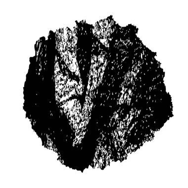Beyaz arkaplanda soyut siyah renk fırça darbesi