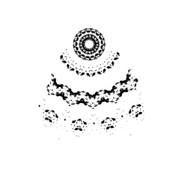 Beyaz arkaplanda soyut siyah renk fırça darbesi