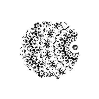 Beyaz arkaplanda soyut siyah renk fırça darbesi