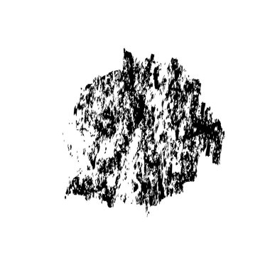 Beyaz arkaplanda soyut siyah renk fırça darbesi