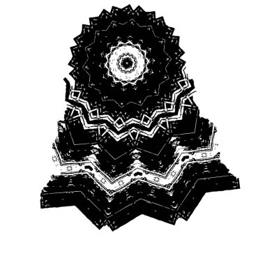 Beyaz arkaplanda soyut siyah renk fırça darbesi