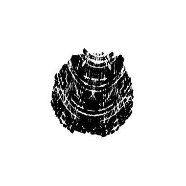 Beyaz arkaplanda soyut siyah renk fırça darbesi