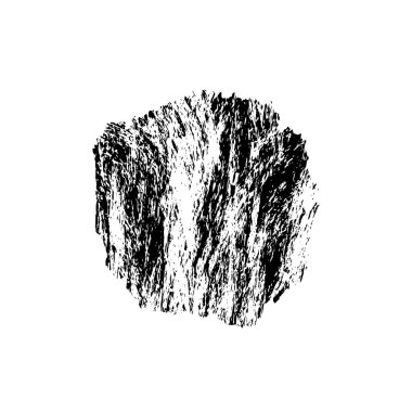 Beyaz arkaplanda soyut siyah renk fırça darbesi