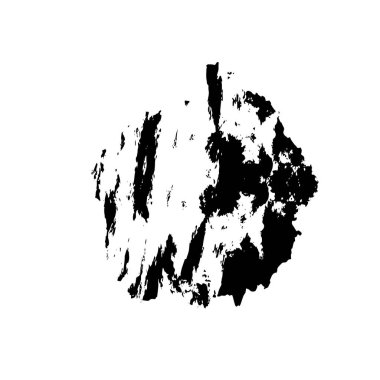 Beyaz arkaplanda soyut siyah renk fırça darbesi