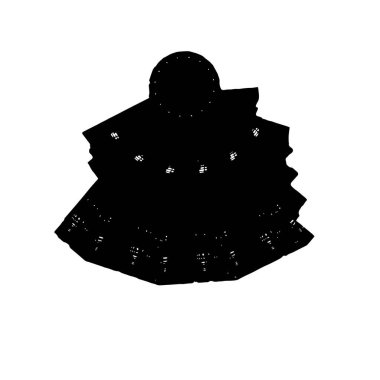 Beyaz arkaplanda soyut siyah renk fırça darbesi