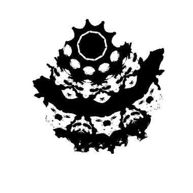 Beyaz arkaplanda soyut siyah renk fırça darbesi