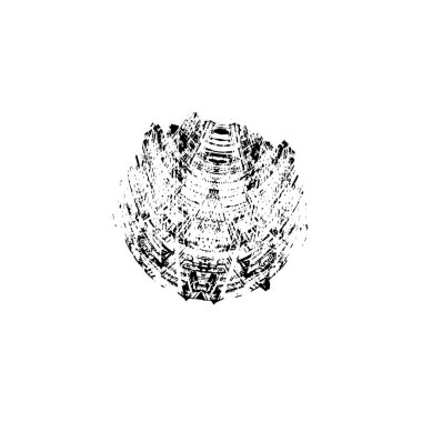 Beyaz arkaplanda soyut siyah renk fırça darbesi