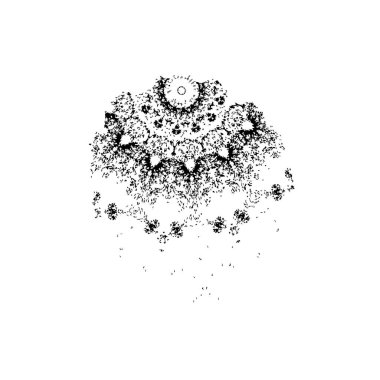 Beyaz arkaplanda soyut siyah renk fırça darbesi