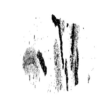 Beyaz arkaplanda soyut siyah el boyalı element