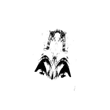 soyut siyah fırça darbesi beyaz arkaplanda izole edildi