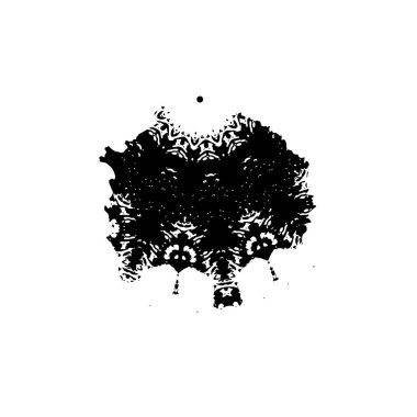 soyut siyah fırça darbesi beyaz arkaplanda izole edildi