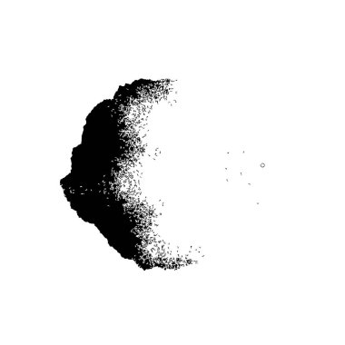 soyut siyah fırça darbesi beyaz arkaplanda izole edildi