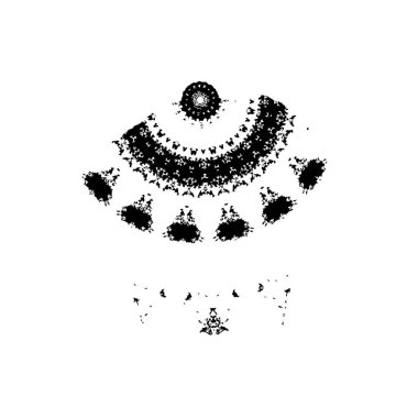 soyut siyah fırça darbesi beyaz arkaplanda izole edildi