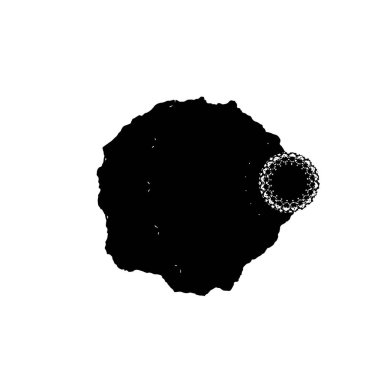 soyut siyah fırça darbesi beyaz arkaplanda izole edildi