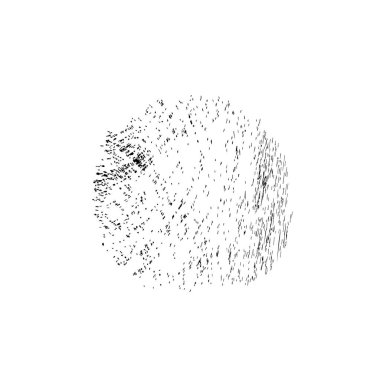 soyut siyah fırça darbesi beyaz arkaplanda izole edildi