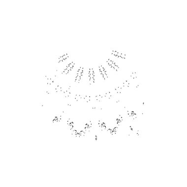 soyut siyah fırça darbesi beyaz arkaplanda izole edildi