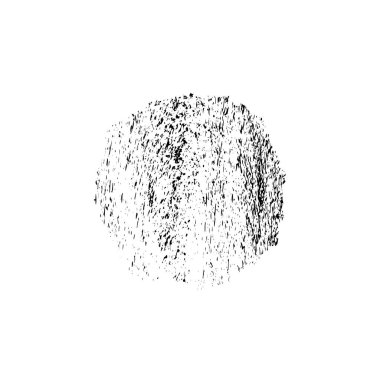 Beyaz arkaplanda soyut siyah el boyalı element