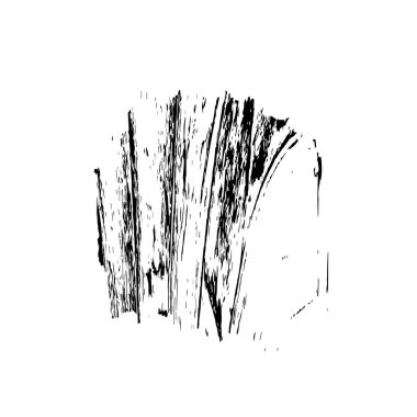 soyut siyah fırça darbesi beyaz arkaplanda izole edildi