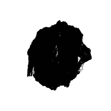 soyut siyah fırça darbesi beyaz arkaplanda izole edildi